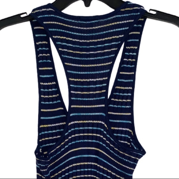 SPLENDID Blue & Yellow Striped Racerback Tank Top - Picture 6 of 9